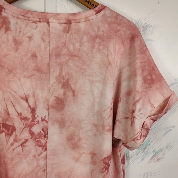 Como Vintage Pink Tie Dye Short Sleeve Top M EUC - Picture 5 of 9